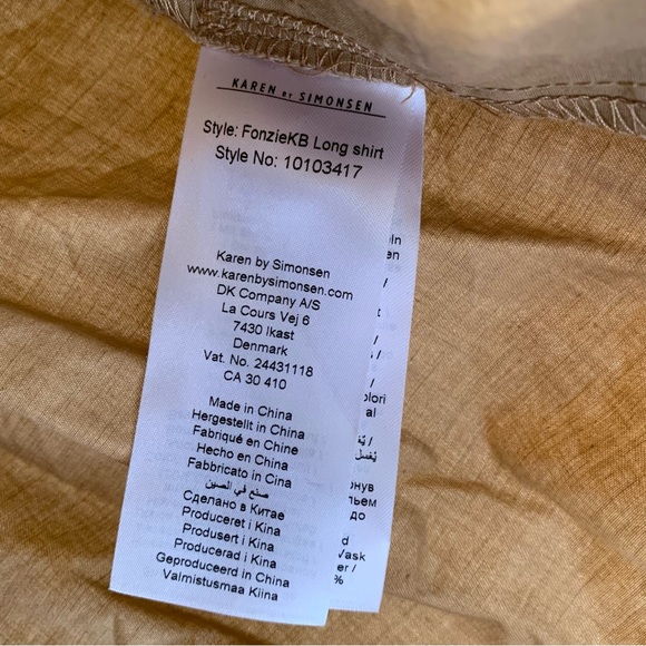 Karen By Simonsen FONZIEKB Long Sleeved Tunic Shirt Apple Cinnamon - Picture 13 of 14